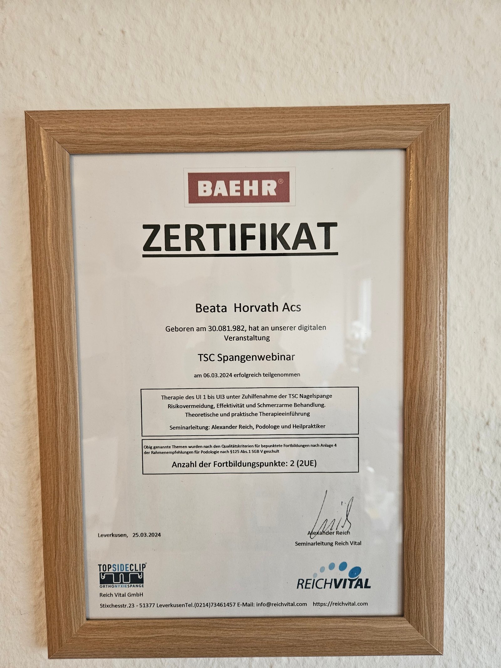 Zertifikat